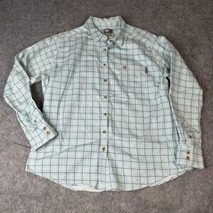 Ariat Fire Resistant Shirt Mens 2XL Button Down Plaid Workwear Firefighter